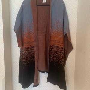 Hooded sweater cape